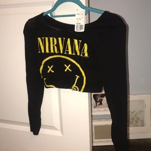 Nirvana crop top brand new with tags